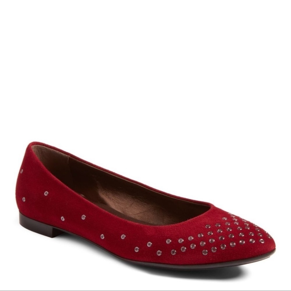 AGL Attilio Giusti Leombruni Grommet Suede Flats 38